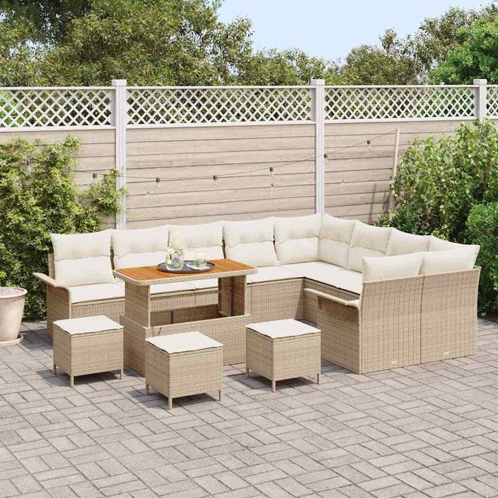 Havesofa Sæt 13 stk. 12-Antal sæder Beige og creme