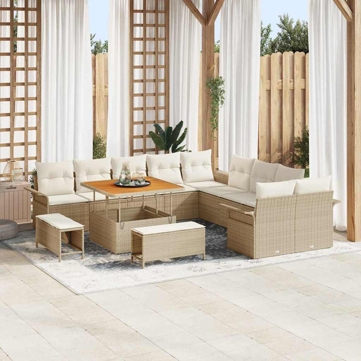 Havesofa Sæt 13 stk. 12-Antal sæder Beige og creme