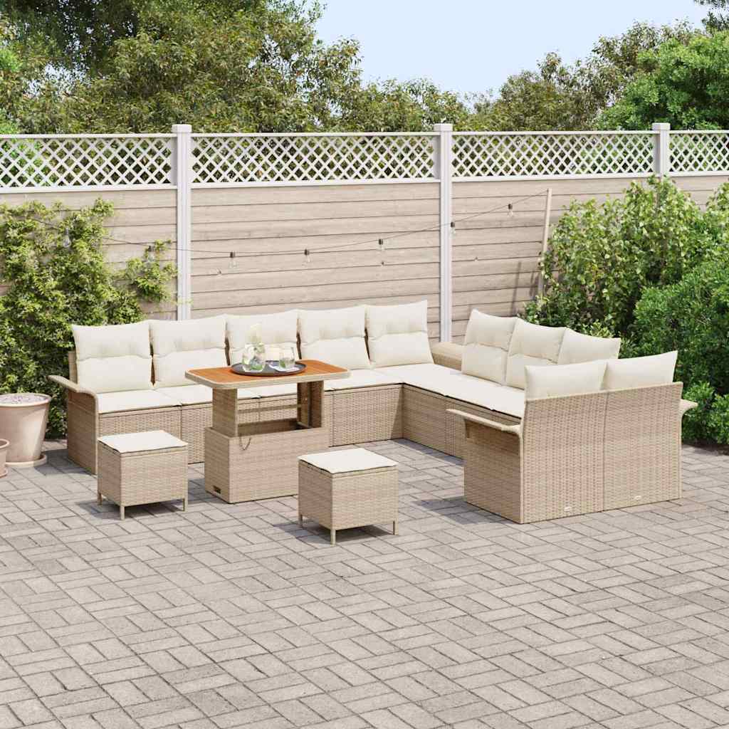 Havesofa Sæt 13 stk. 12-Antal sæder Beige og creme