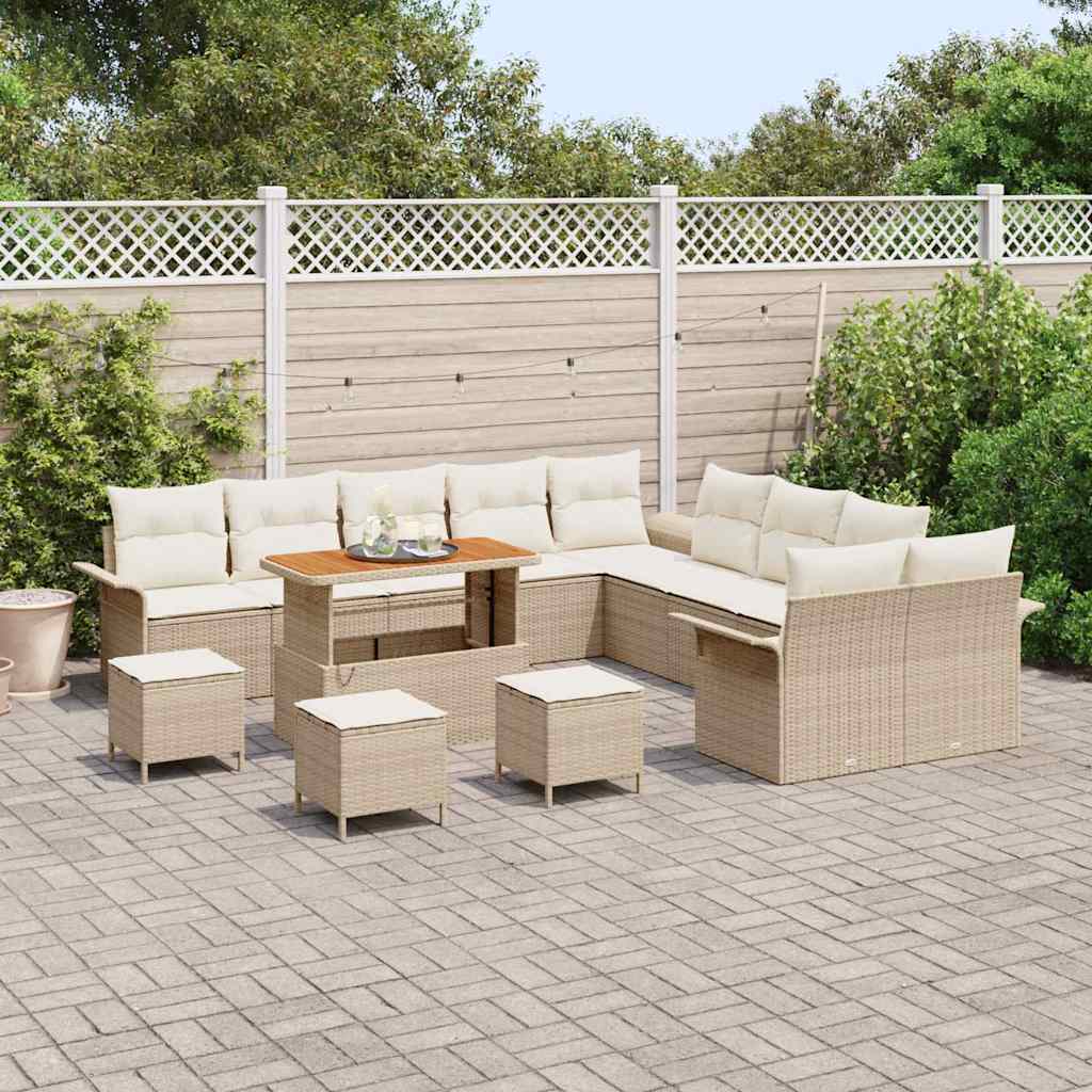 Havesofa Sæt 14 stk. 13-Antal sæder Beige og creme