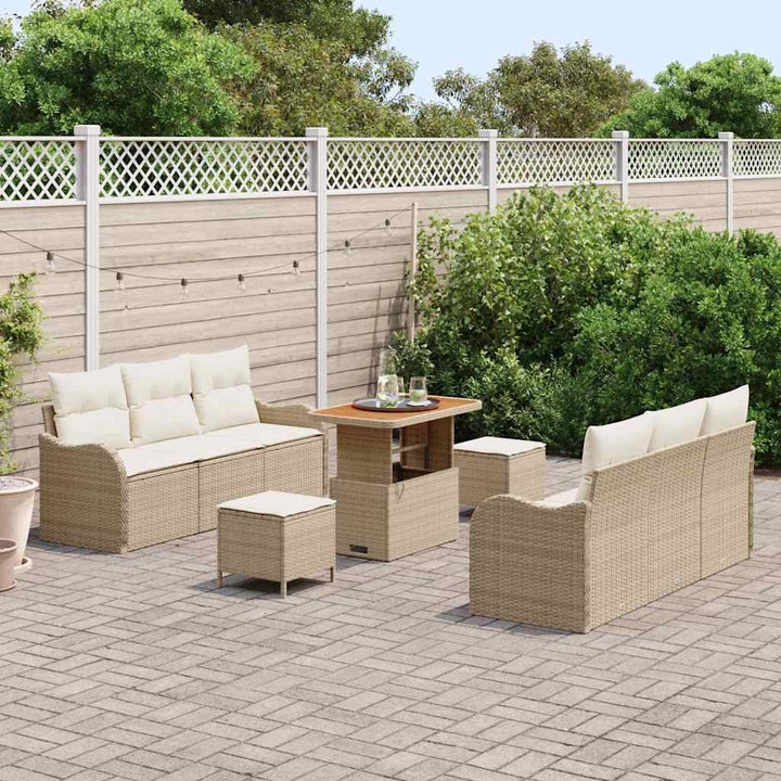 Havesofa Sæt 9 stk. 8-Antal sæder Beige og creme
