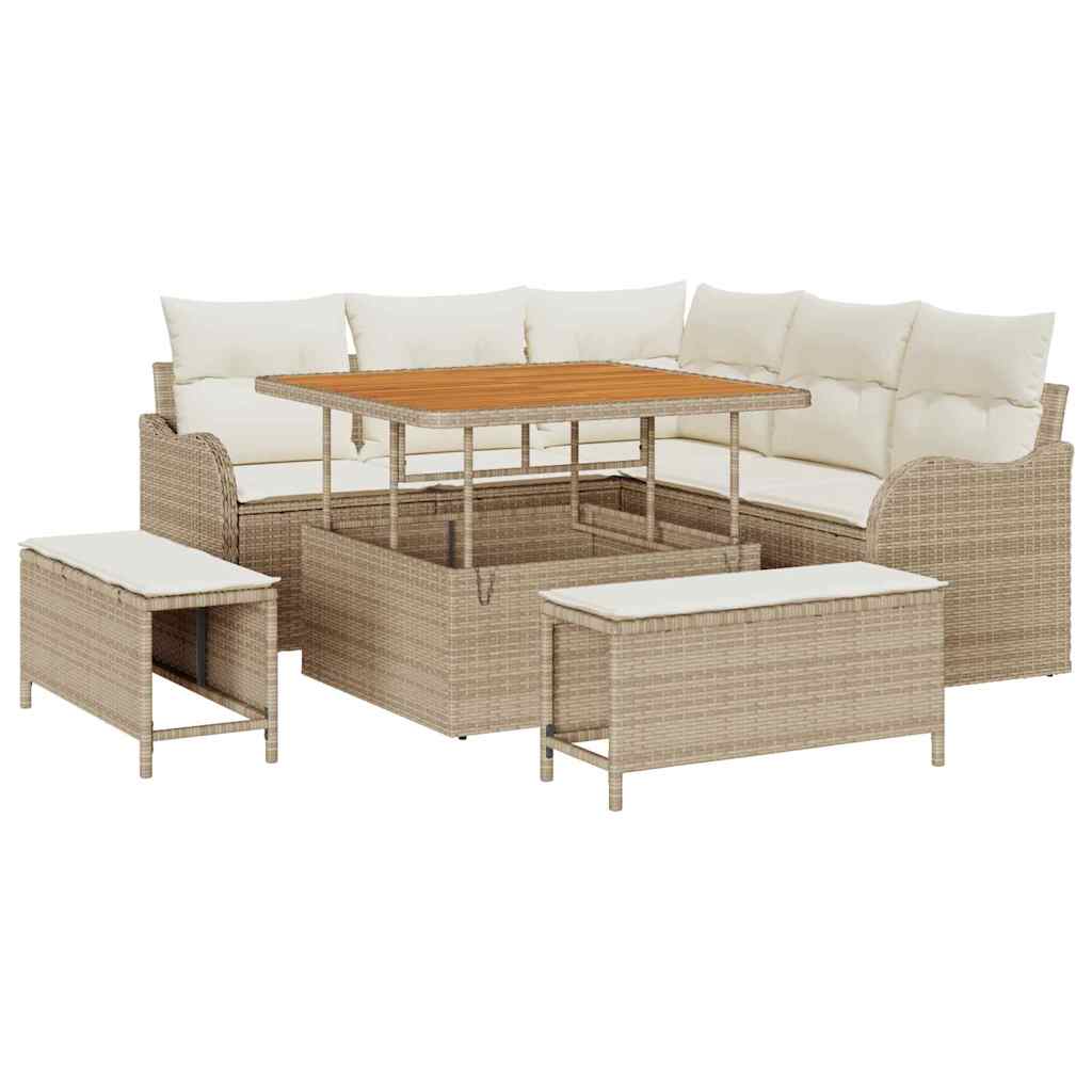 Havesofa Sæt 8 stk. 7-Antal sæder Beige og creme