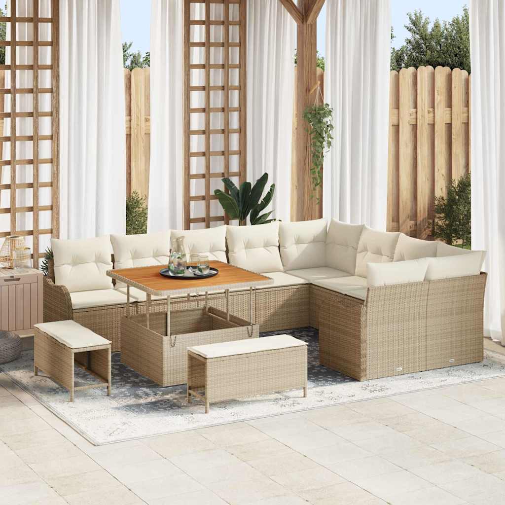 Havesofa Sæt 12 stk. 11-Antal sæder Beige og creme
