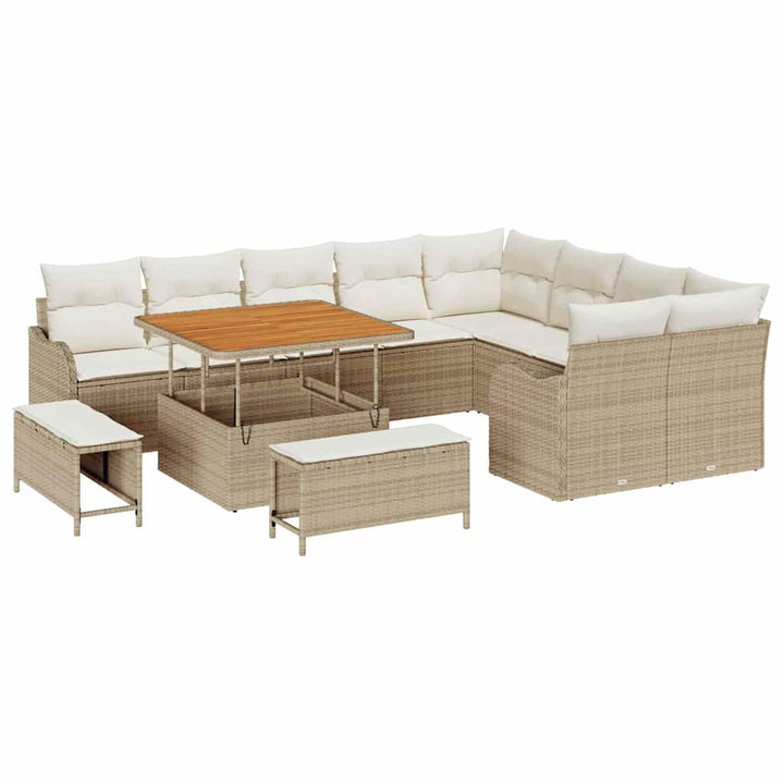 Havesofa Sæt 12 stk. 11-Antal sæder Beige og creme
