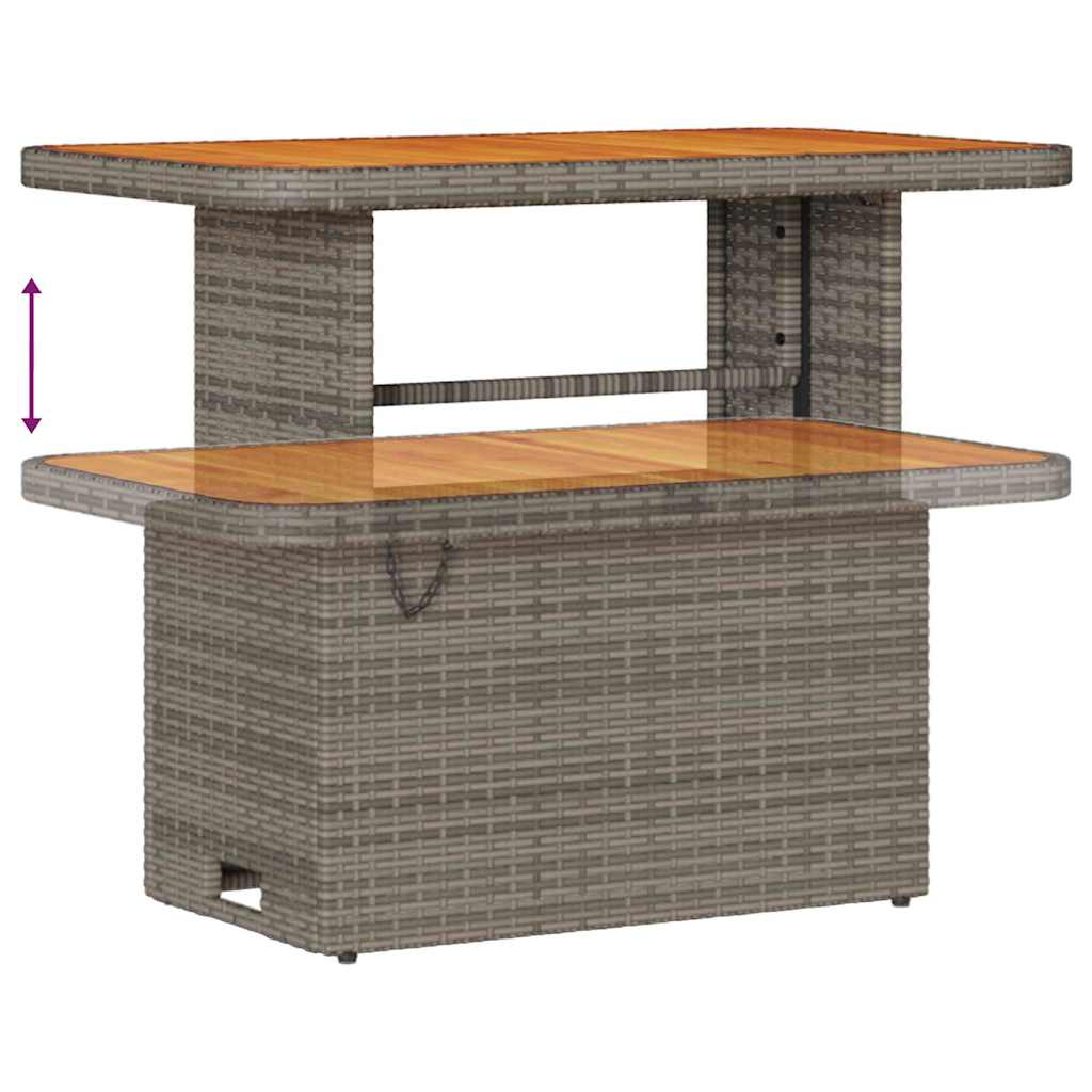 Havesofa Sæt 12 pcs Grå Polyrattan, stål og massivt akacietræ