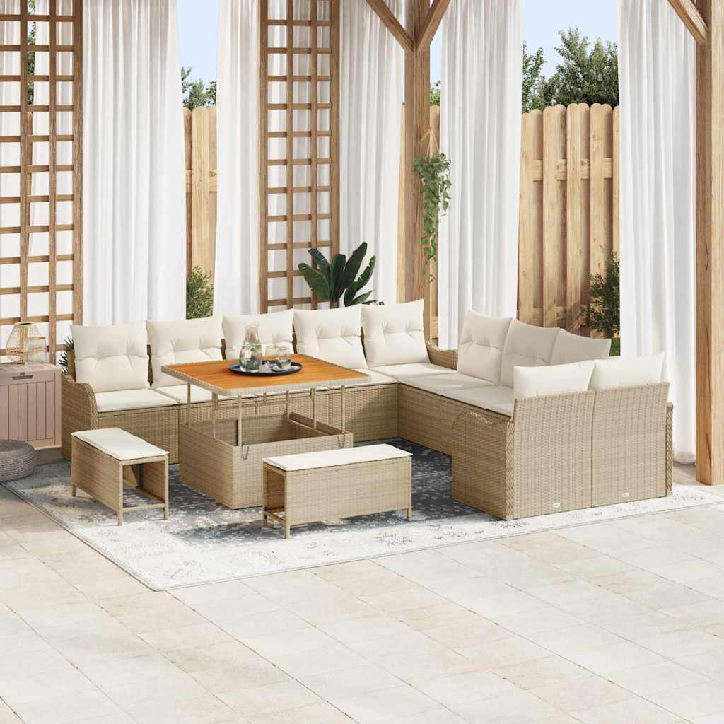 Havesofa Sæt 13 stk. 12-Antal sæder Beige og creme