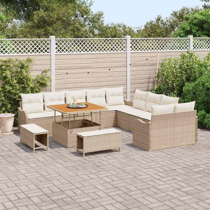 Havesofa Sæt 13 stk. 12-Antal sæder Beige og creme