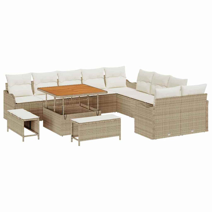 Havesofa Sæt 13 stk. 12-Antal sæder Beige og creme