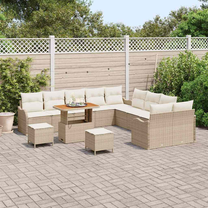 Havesofa Sæt 13 stk. 12-Antal sæder Beige og creme