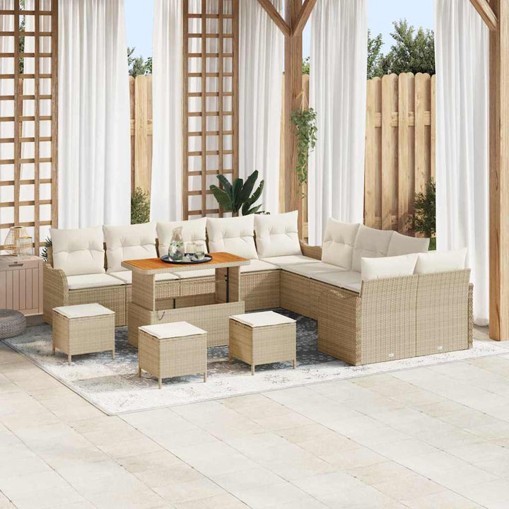 Havesofa Sæt 14 stk. 13-Antal sæder Beige og creme