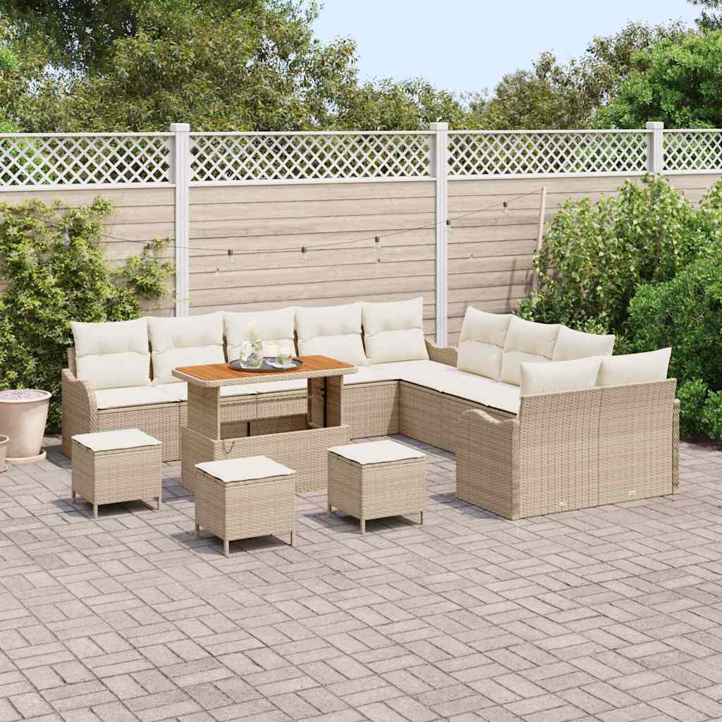 Havesofa Sæt 14 stk. 13-Antal sæder Beige og creme