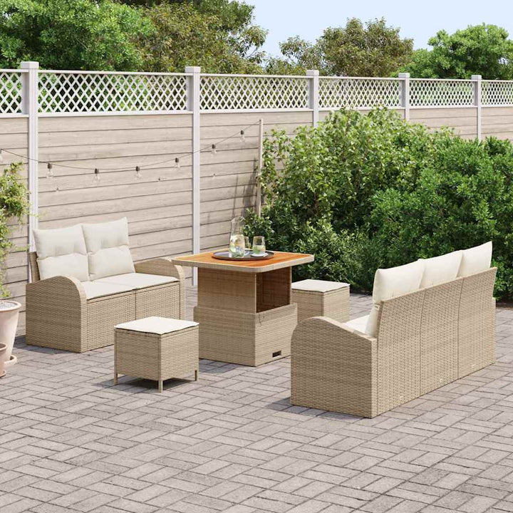 Havesofa Sæt 8 stk. 7-Antal sæder Beige og creme
