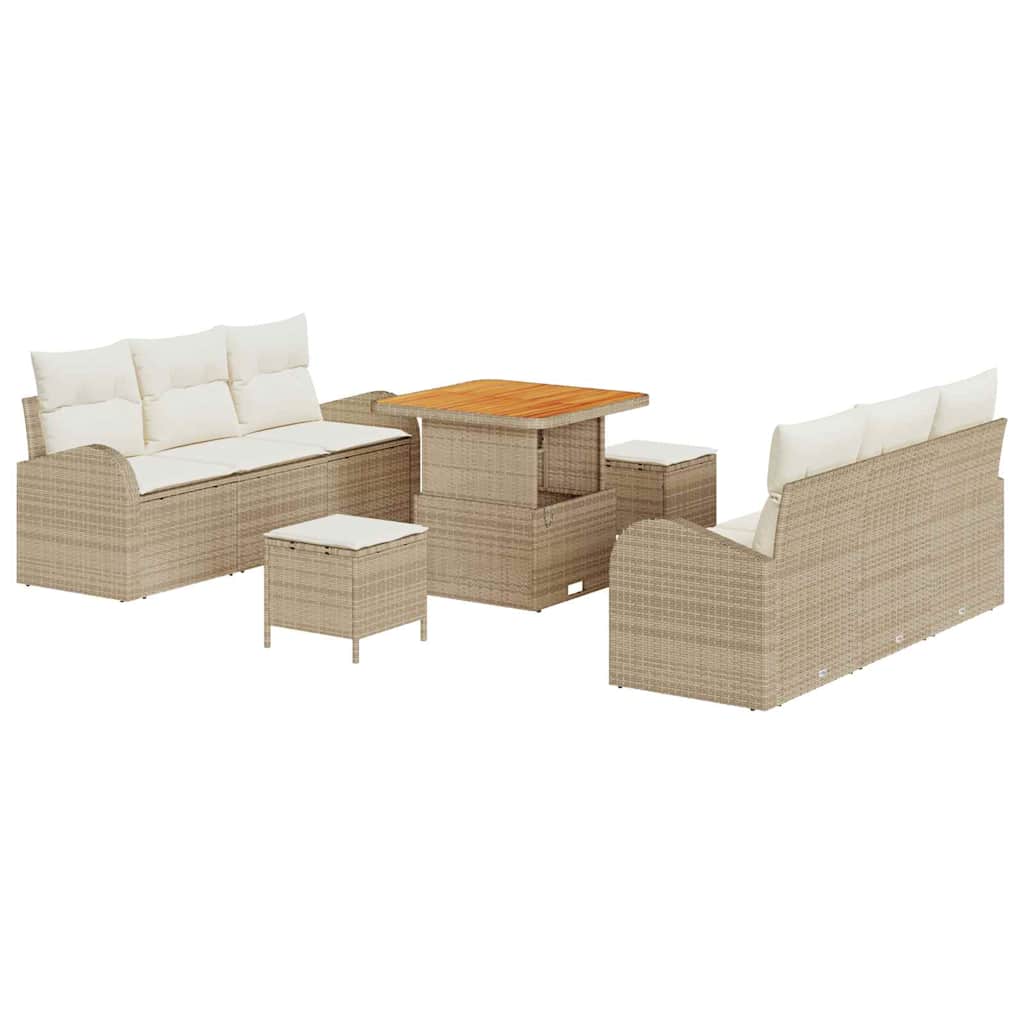 Havesofa Sæt 9 stk. 8-Antal sæder Beige og creme