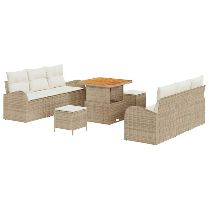 Havesofa Sæt 9 stk. 8-Antal sæder Beige og creme