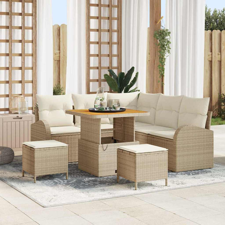 Havesofa Sæt 8 stk. 7-Antal sæder Beige og creme