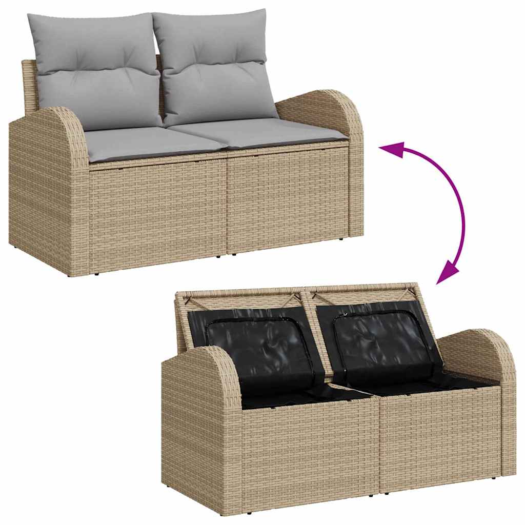 Havesofa Sæt 8 stk. 7-Antal sæder Beige og lys grå