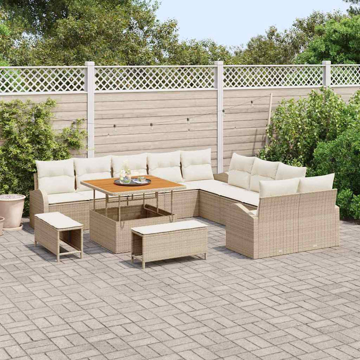 Havesofa Sæt 13 stk. 12-Antal sæder Beige og creme