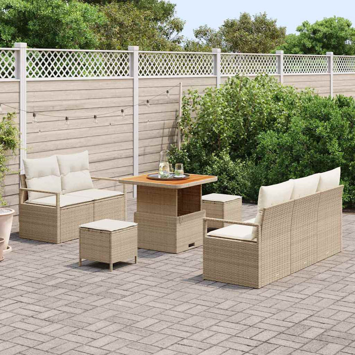 Havesofa Sæt 8 stk. 7-Antal sæder Beige og creme
