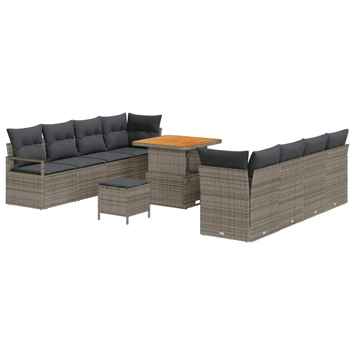 Havesofa Sæt med pude med opbevaring Grå 80 x 80 x 71 cm