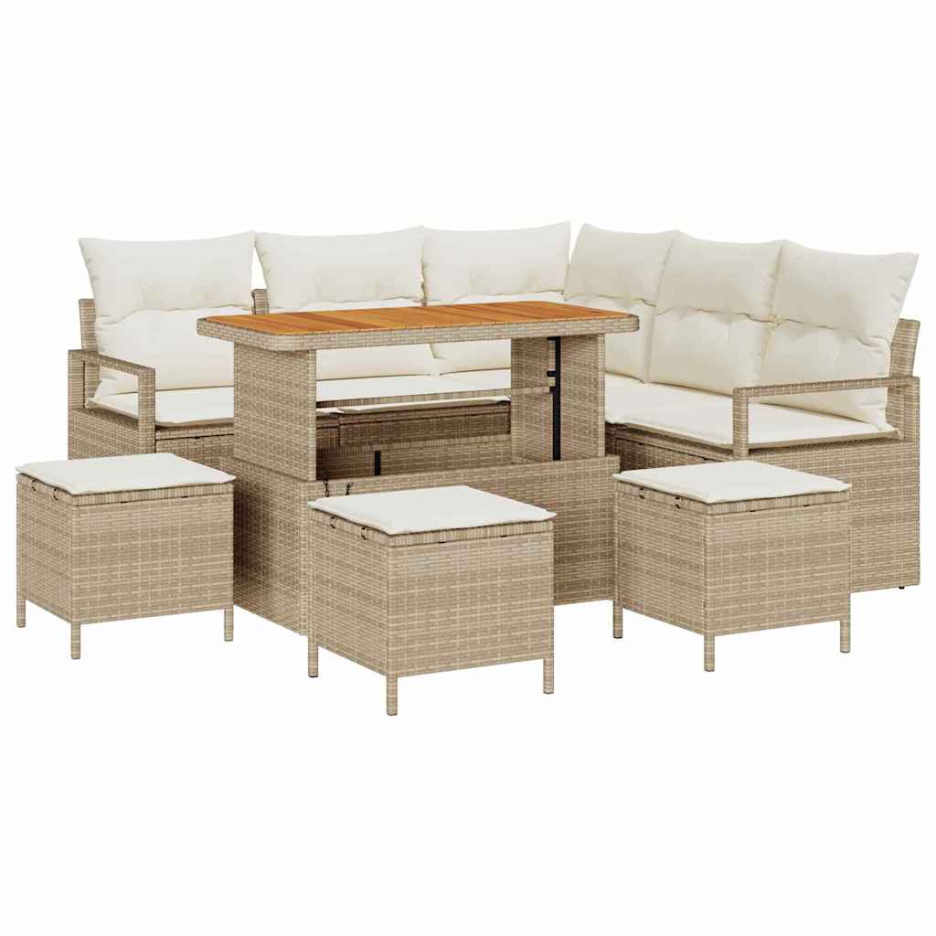 Havesofa Sæt 9 stk. 8-Antal sæder Beige og creme