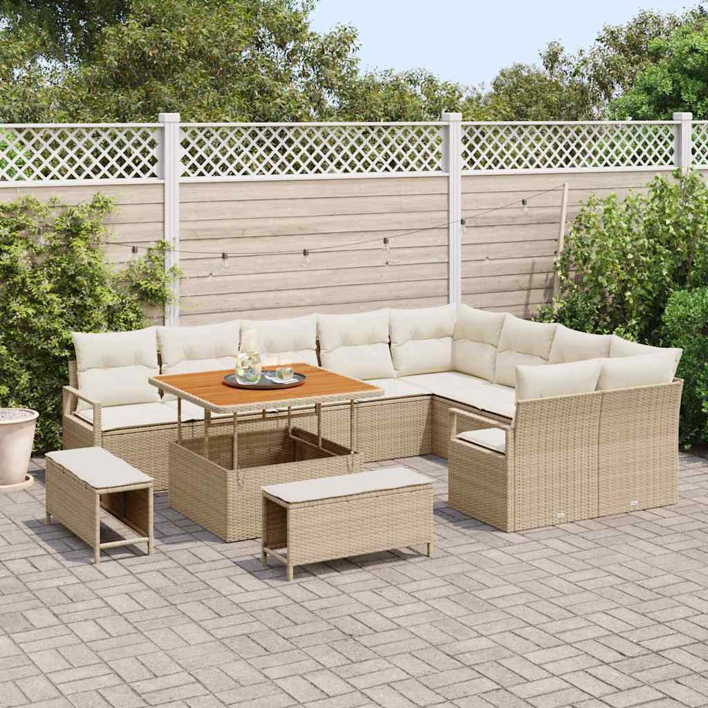 Havesofa Sæt 12 stk. 11-Antal sæder Beige og creme