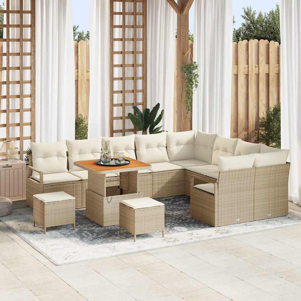 Havesofa Sæt 12 stk. 11-Antal sæder Beige og creme