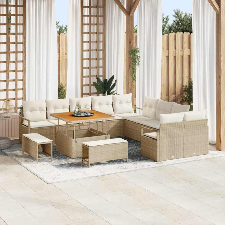 Havesofa Sæt 13 stk. 12-Antal sæder Beige og creme