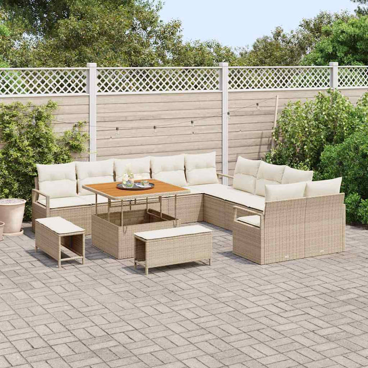 Havesofa Sæt 13 stk. 12-Antal sæder Beige og creme