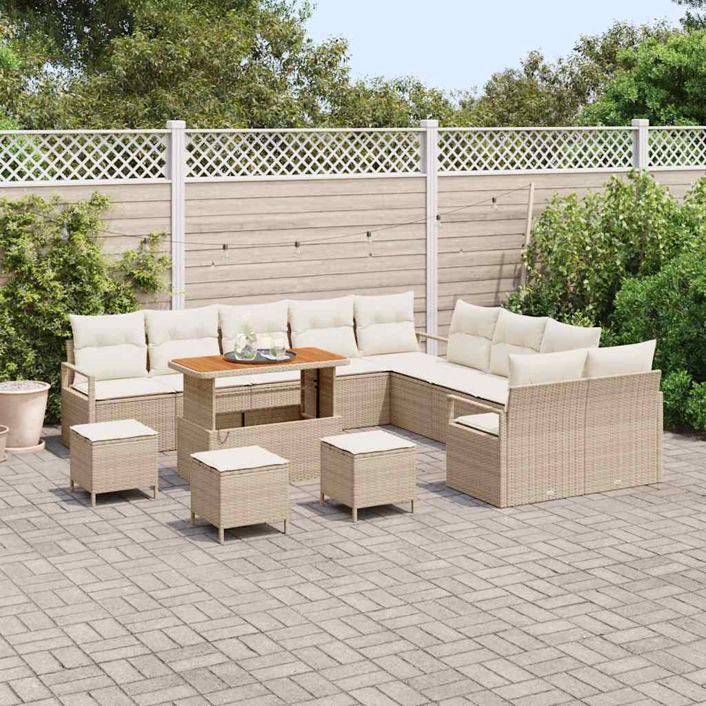 Havesofa Sæt 14 stk. 13-Antal sæder Beige og creme