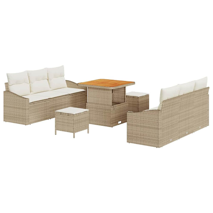 Havesofa Sæt 9 stk. 8-Antal sæder Beige og creme