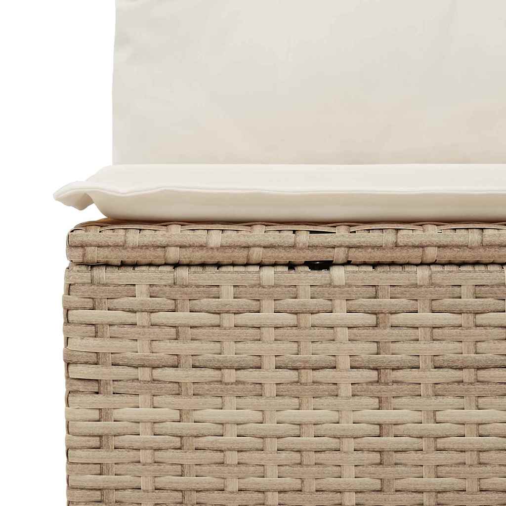 Havesofa Sæt 13 stk. 12-Antal sæder Beige Poly rattan