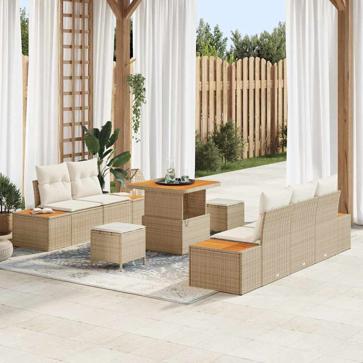 Havesofa Sæt 8 stk. 7-Antal sæder Beige og creme