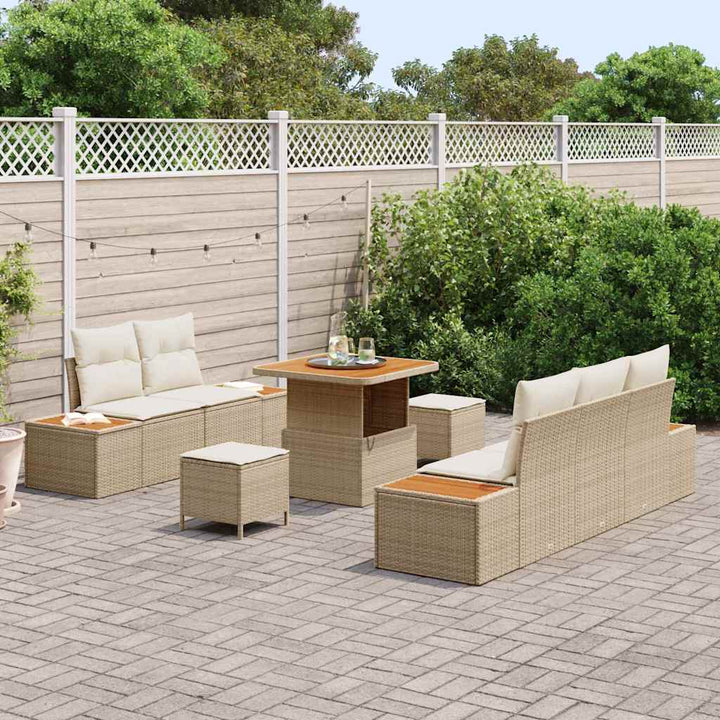 Havesofa Sæt 8 stk. 7-Antal sæder Beige og creme