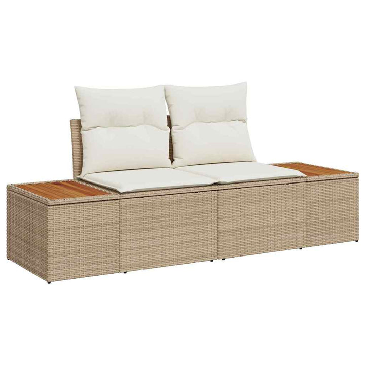 Havesofa Sæt 12 stk. 11-Antal sæder Beige Poly rattan