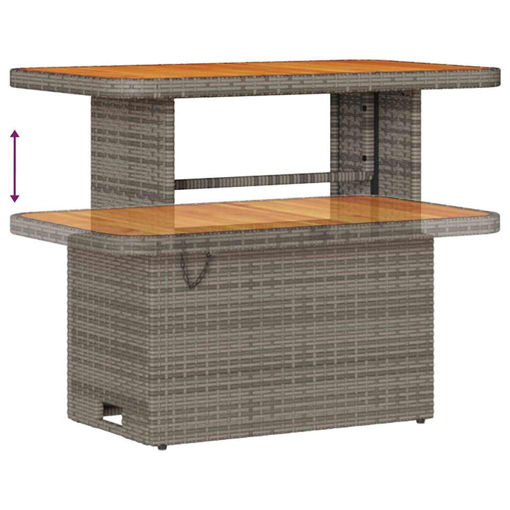 Havesofa Sæt med pude 10 pcs Grå polyrattan