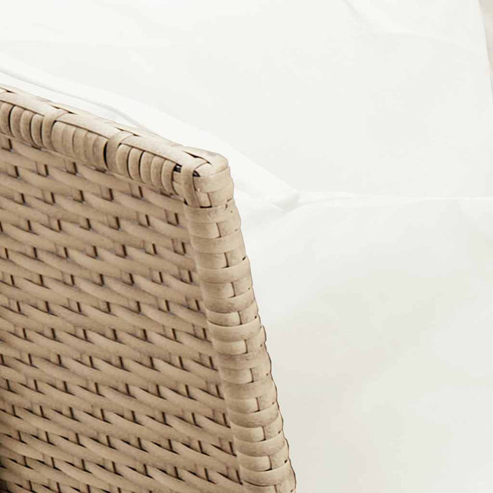 sofasæt til haven 4 dele med hynder L-formet polyrattan beige