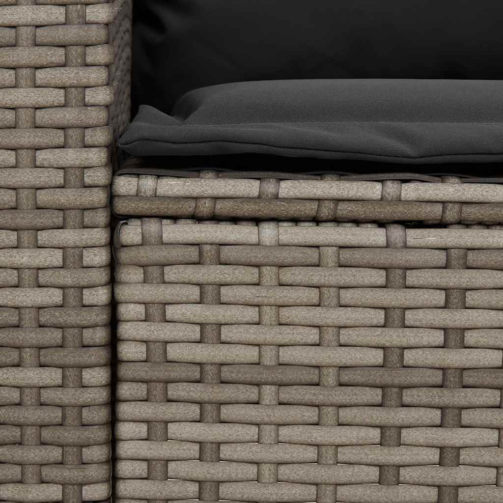 sofasæt til haven 4 dele med hynder polyrattan grå