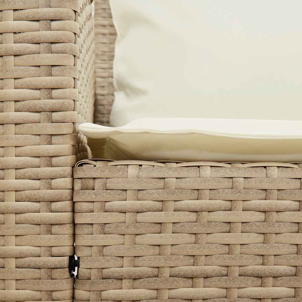 sofasæt til haven 4 dele med hynder polyrattan beige