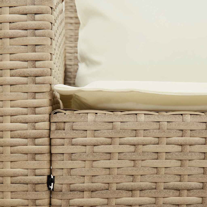 sofasæt til haven 4 dele med hynder polyrattan beige