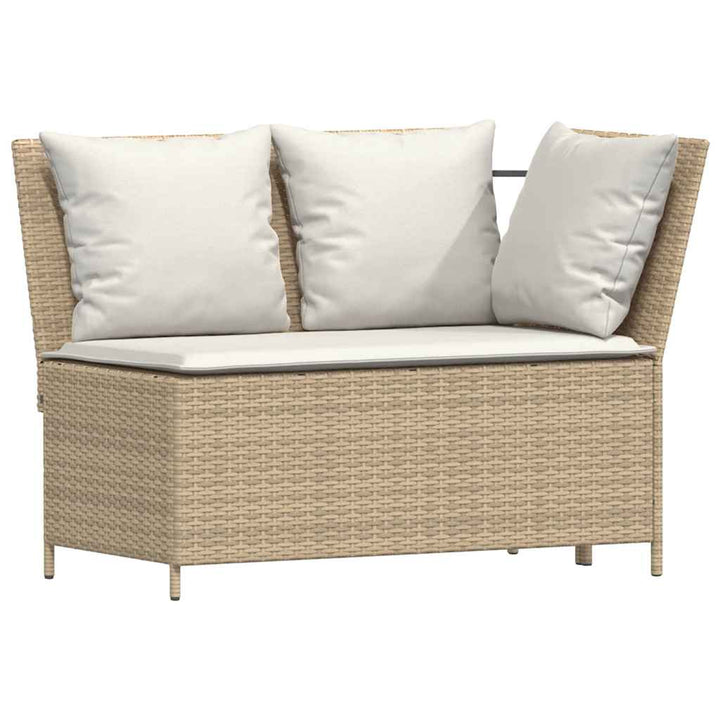sofasæt til haven 3 dele med hynder polyrattan beige