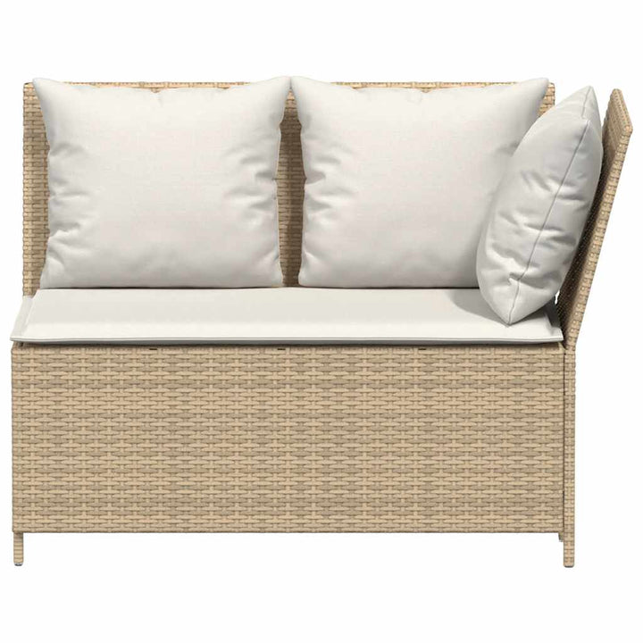 sofasæt til haven 3 dele med hynder polyrattan beige