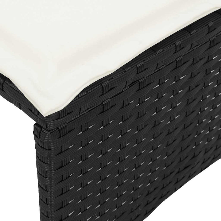 sofasæt til haven 5 dele med hynder polyrattan sort