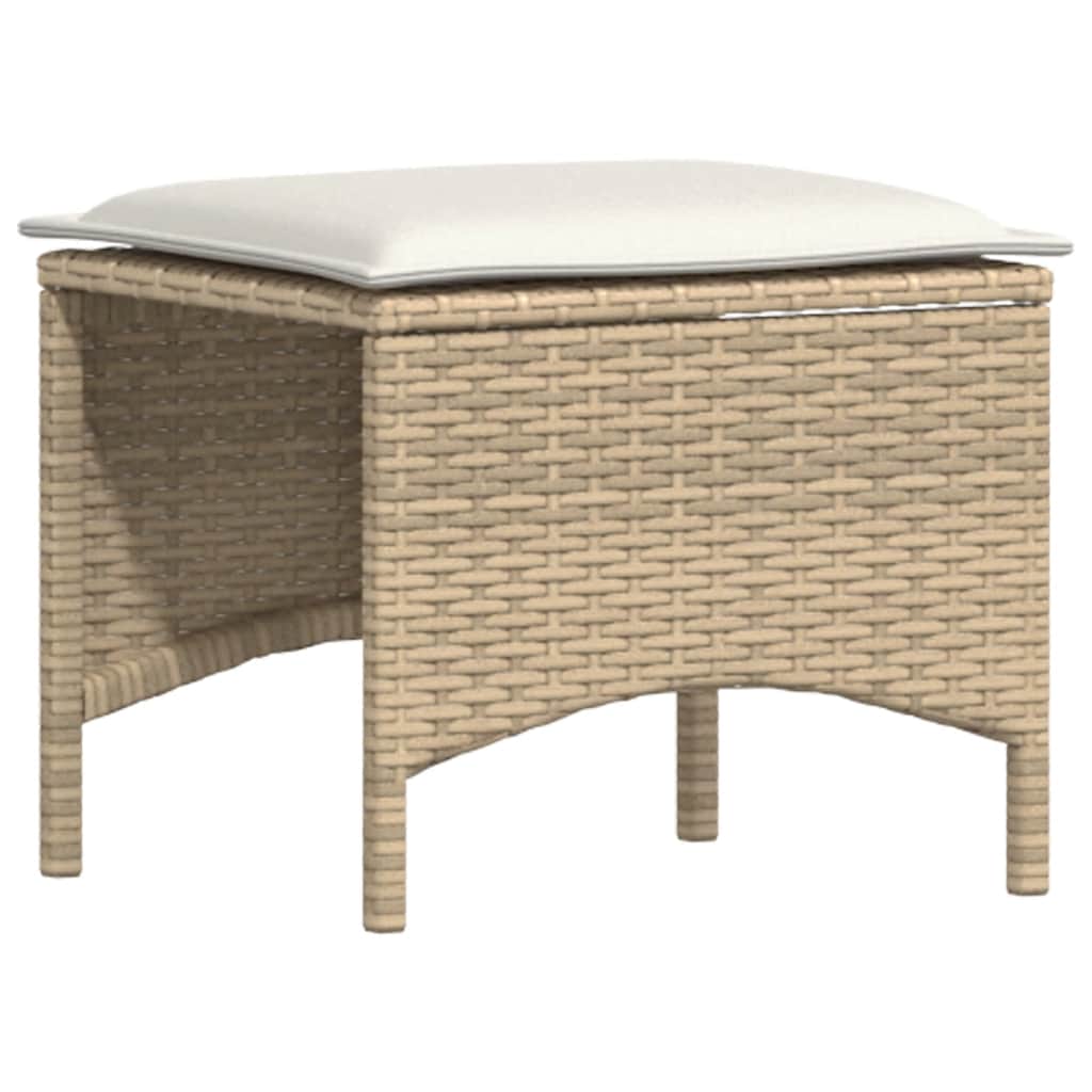 sofasæt til haven 5 dele med hynder polyrattan beige