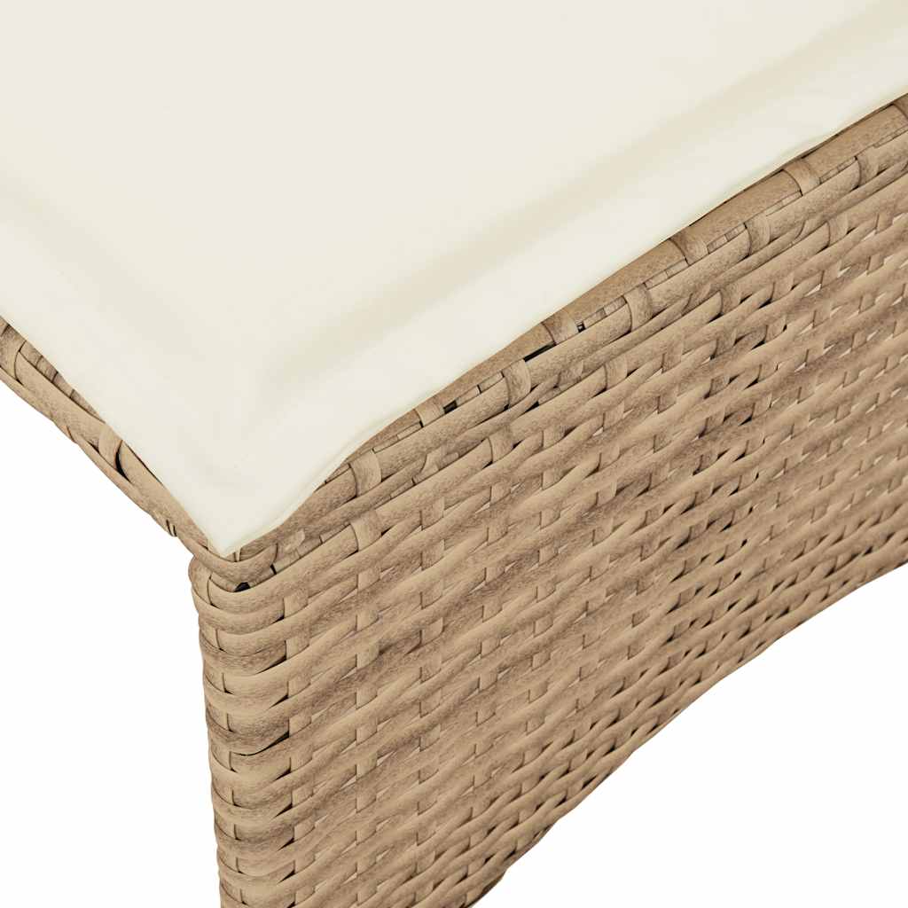 sofasæt til haven 5 dele med hynder polyrattan beige
