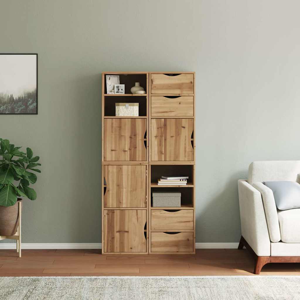 sidekabinetter 4 stk ODDA 40x24x79 cm massivt fyrretræ