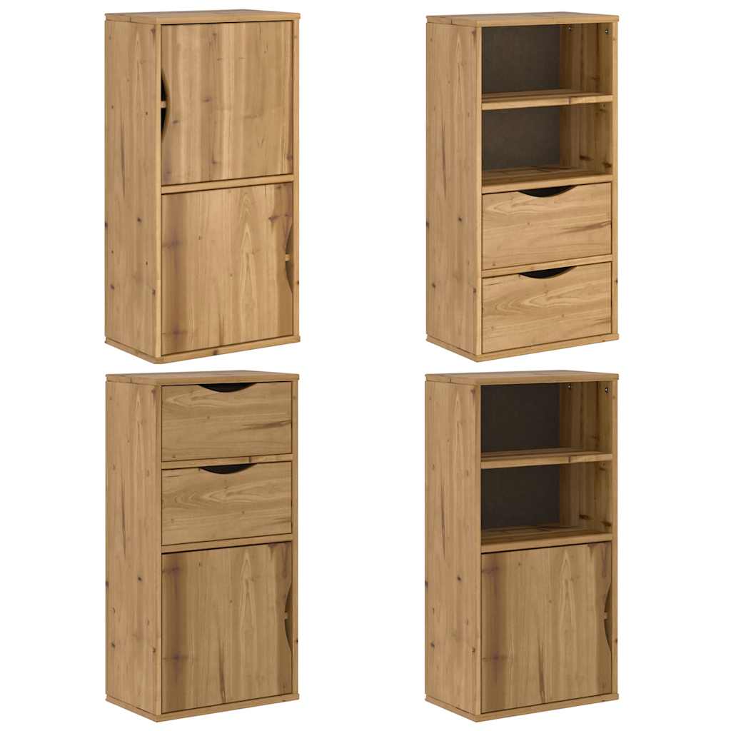 sidekabinetter 4 stk ODDA 40x24x79 cm massivt fyrretræ