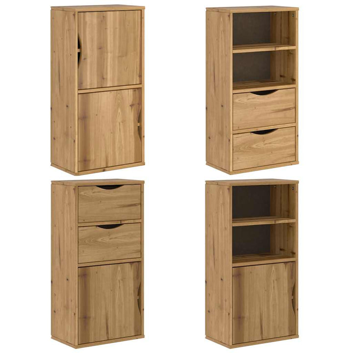 sidekabinetter 4 stk ODDA 40x24x79 cm massivt fyrretræ