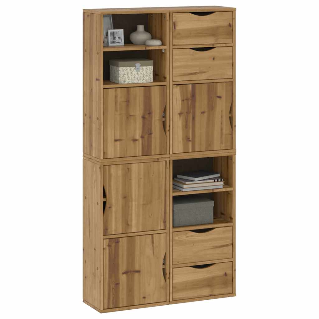 sidekabinetter 4 stk ODDA 40x24x79 cm massivt fyrretræ