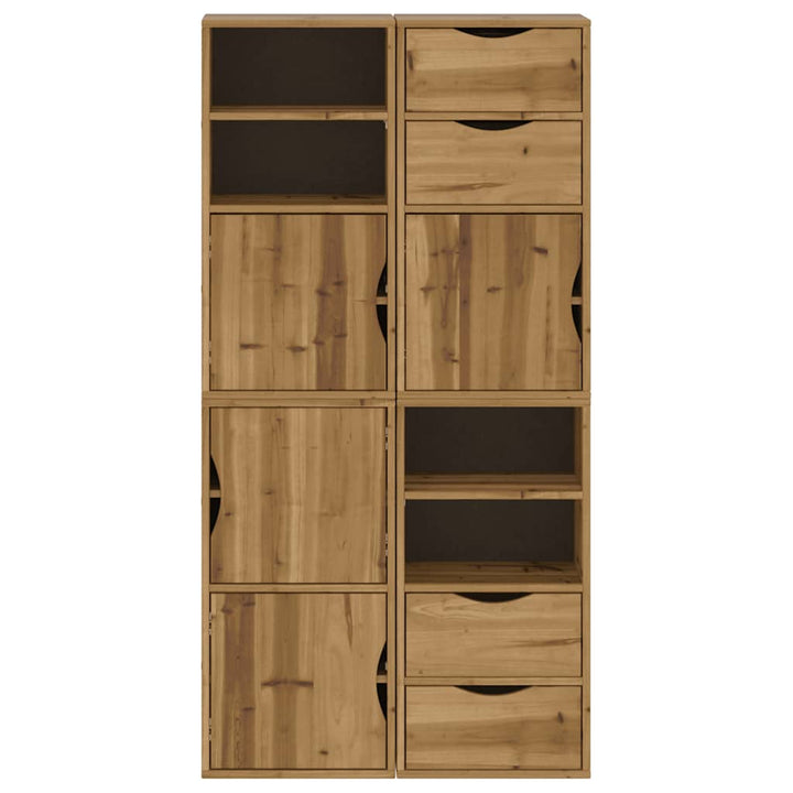 sidekabinetter 4 stk ODDA 40x24x79 cm massivt fyrretræ