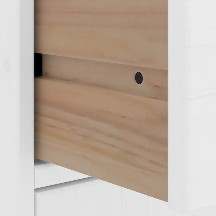 sidekabinetter 4 stk ODDA 40x24x79 cm massivt fyrretræ hvid